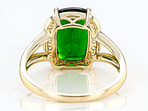 Pre-Owned Green Chrome Diopside 14k Yellow Gold Ring 3.64ctw