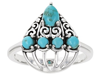 Picture of Pre-Owned Kingman Turquoise Sterling Silver Hot air Balloon Motif Ring