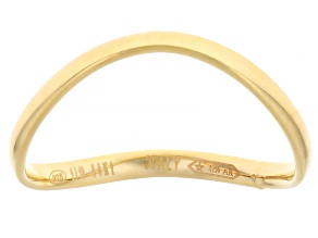 Pre-Owned Oro Divino 14k Yellow Gold with Sterling Silver Core 2.95mm Onda Ring
