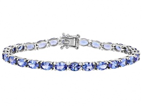 Pre-Owned Blue Tanzanite Platinum Bracelet 14.00ctw