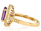 Pre-Owned Purple Canela Amethyst 18k Yellow Gold Over Sterling Silver Ring 2.57ctw