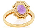 Pre-Owned Purple Canela Amethyst 18k Yellow Gold Over Sterling Silver Ring 2.57ctw