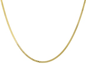 Pre-Owned 14k Yellow Liquid Gold 1.25mm Herringbone 18" Necklace