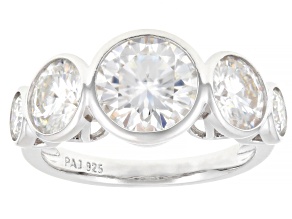 Pre-Owned Moissanite Platineve Band Ring 3.96ctw DEW