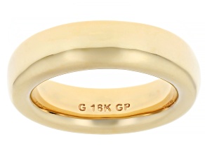 Pre-Owned 18k Yellow Gold Over Bronze 6mm Comfort Fit Band Ring