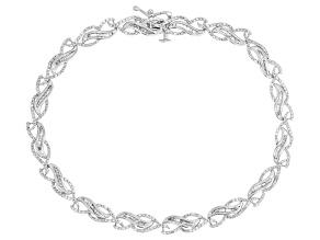 Pre-Owned White Diamond 10k White Gold Tennis Bracelet 1.00ctw