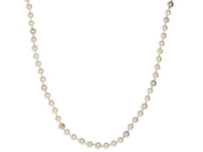 Pre-Owned Multi-Colored Cultured Japanese Akoya Pearl 14k Yellow Gold Over Sterling Silver 18 Inch N
