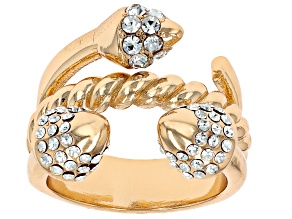 Pre-Owned Gold Tone Crystal Ring