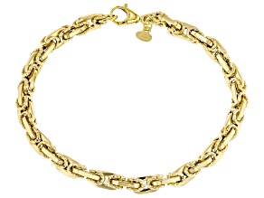 Pre-Owned 10k Yellow Gold Elongated Byzantine Bracelet