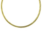 Pre-Owned 18k Yellow Gold Over Sterling Silver 6mm Reversible Omega 18 Inch Chain