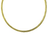 Pre-Owned 18k Yellow Gold Over Sterling Silver 6mm Reversible Omega 18 Inch Chain