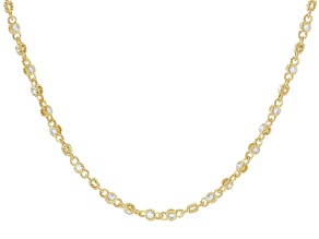 Pre-Owned Judith Ripka Haute Collection Cubic Zirconia 14k Gold Clad Rolling Tennis Necklace 10.33ct