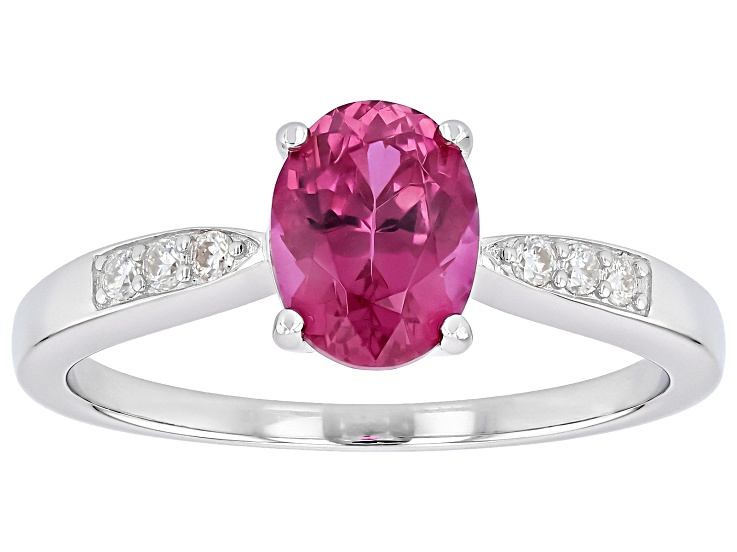 Pre-Owned Purple Cranberry Zandrite(R) Rhodium Over Sterling Silver Ring 1.40ctw