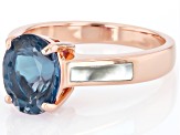 Pre-Owned Purple Color Change Zandrite(R) & White Mother-of-Pearl Inlay 18K Rose Gold Over Silver Ri