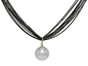 Pre-Owned Pearl Simulant Gold Tone Multi-Strand Necklace