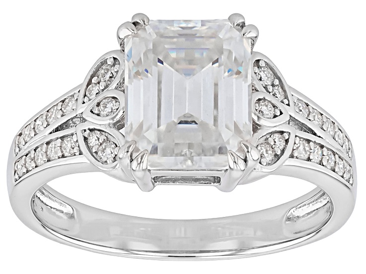 Pre-Owned Moissanite Platineve Engagement Ring 2.82ctw DEW.