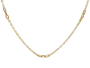 Pre-Owned 14k Yellow Gold Oval Link Station Necklace
