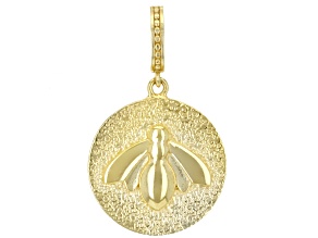 Pre-Owned  18k Yellow Gold Over Sterling Silver Bee Enhancer Pendant