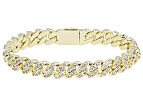Pre-Owned White Cubic Zirconia 14k Yellow Gold Over Brass Bracelet 9.60ctw