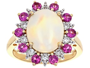 Pre-Owned Ethiopian Opal 10k Yellow Gold Ring 3.32ctw