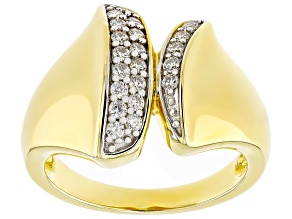 Pre-Owned Moissanite 14k Yellow Gold Over Silver Ring .40ctw DEW
