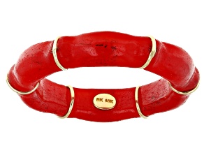 Pre-Owned Red Jadeite 10k Yellow Gold Ring