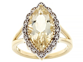 Pre-Owned Candlelight Labradorite 18K Yellow Gold Over Sterling Silver Ring 3.09ctw