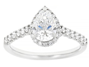 Pre-Owned Lab-Grown Diamond Certified G VS Platinum Halo Ring 1.50ctw