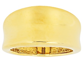 Pre-Owned 18k Yellow Gold Over Bronze Concave Ring