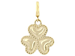 Pre-Owned 18K Yellow Gold Over Stainless Steel Clover Pendant