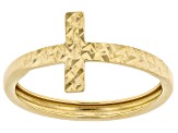 Pre-Owned 10K Gold Filled Textured Cross Ring