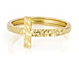Pre-Owned 10K Gold Filled Textured Cross Ring