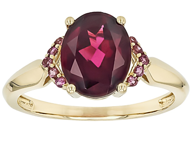 Pre-Owned Grape Color Rhodolite 10k Yellow Gold Ring 2.67ctw