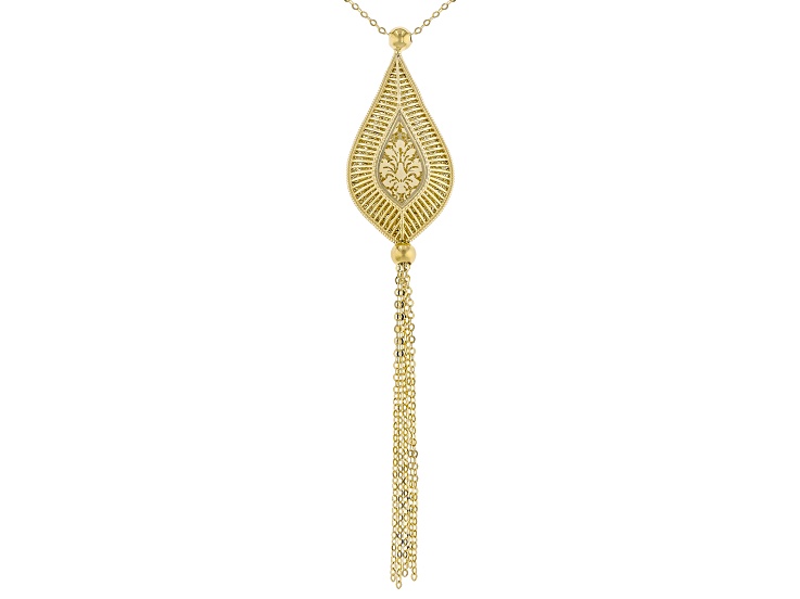Pre-Owned 14k Yellow Gold Ricami Royal Flower 18" Necklace