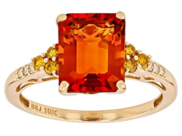 Picture of Pre-Owned Orange Maderia Citrine 10K Yellow Gold Ring 2.73ctw