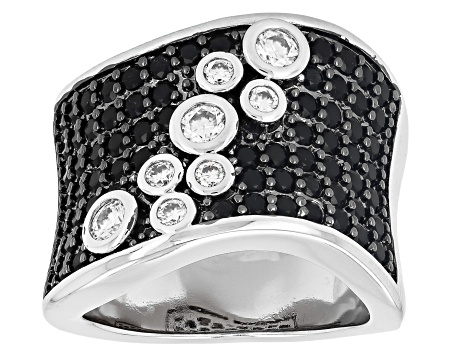 Black Cubic Zirconia, Black Rhodium Plated Tennis Necklace 25.92 Black Cubic Zirconia, Black Rhodium Plated Tennis Necklace 25.92
