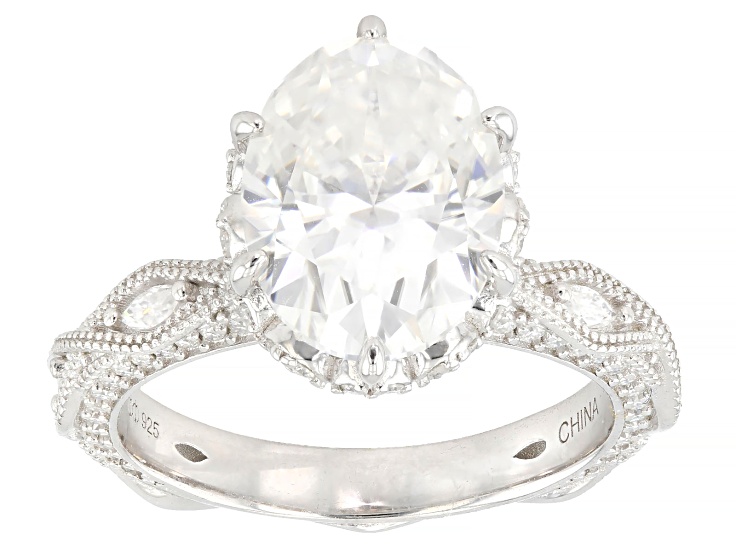 Pre-Owned Moissanite Platineve Engagement Ring 5.14ctw DEW