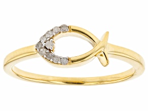 Pre-Owned Diamond Accent 14k Yellow Gold Over Sterling Silver Band Ring