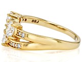 Pre-Owned Stronitum Titanate With Moissanite 18k Yellow Gold Over Sterling Silver Ring 1.90ctw