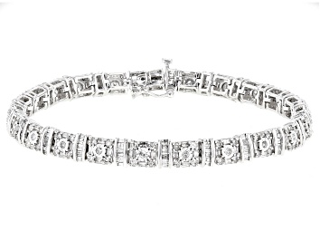 Picture of Pre-Owned White Diamond 10k White Gold Tennis Bracelet 2.85ctw