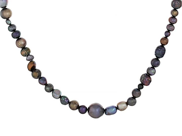 Pre-Owned Black Cultured Freshwater Pearl 36 Inch Endless Strand Necklace