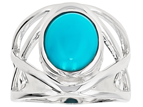 Pre-Owned Sleeping Beauty Turquoise Sterling Silver Ring - P8842 | JTV