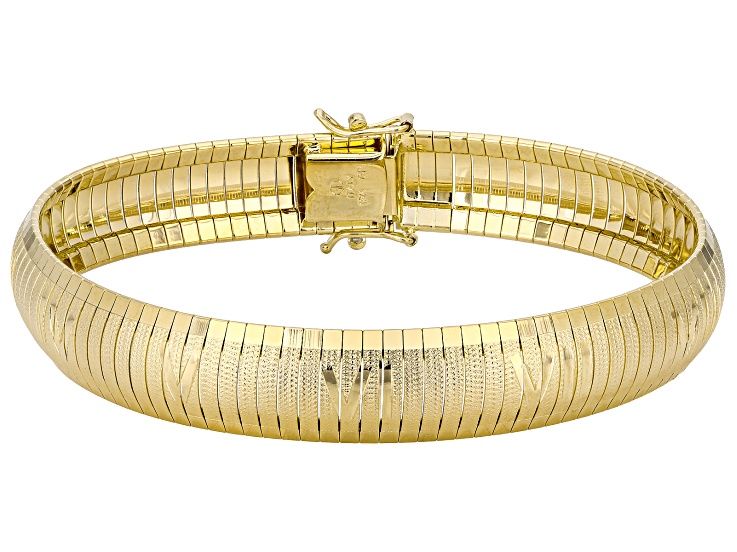 Pre-Owned 18K Yellow Gold Over Bronze 12mm Roman Numeral Bracelet