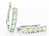 Pre-Owned Ethiopian Opal Sterling Silver Hoop Earrings 1.00ctw