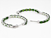 Pre-Owned Green Chrome Diopside Sterling Silver Earrings 8.20ctw