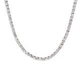 Pre-Owned Cubic Zirconia Silver Necklace, Bracelet And Earrings Set 62.00ctw