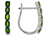 Pre-Owned Chrome Diopside Rhodium Over Sterling Silver Earrings 2.00ctw