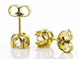 Pre-Owned Moissanite 1.00ctw DEW 14k Yellow Gold Over Sterling Silver Stud Earrings