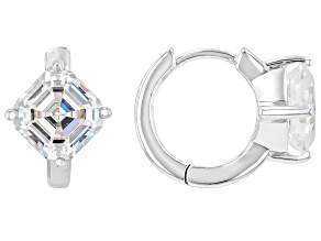 Pre-Owned Strontium Titanate rhodium over sterling silver earrings 4.80ctw.