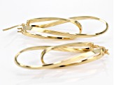 Pre-Owned Splendido Oro™ Divino 14k Yellow Gold Ballerina Hoops With A Sterling Silver Core